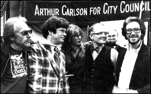 img: Jim with WKRP cast